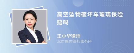 高空坠物砸坏车玻璃保险赔吗