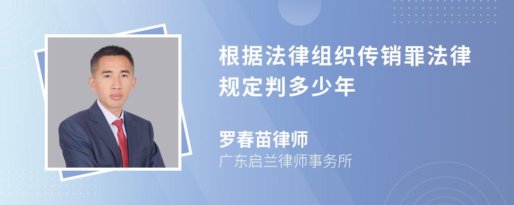 根据法律组织传销罪法律规定判多少年 根据法律组织传销罪法律规定判多少年