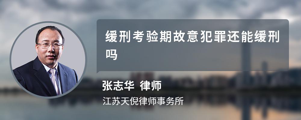 緩刑考驗期故意犯罪還能緩刑嗎