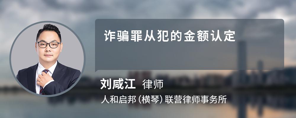 诈骗罪从犯的金额认定