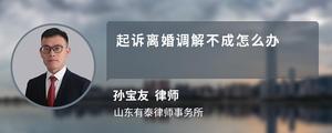 起诉离婚调解不成怎么办